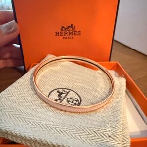 Rare Hermes Rose Gold Bracelet Petals